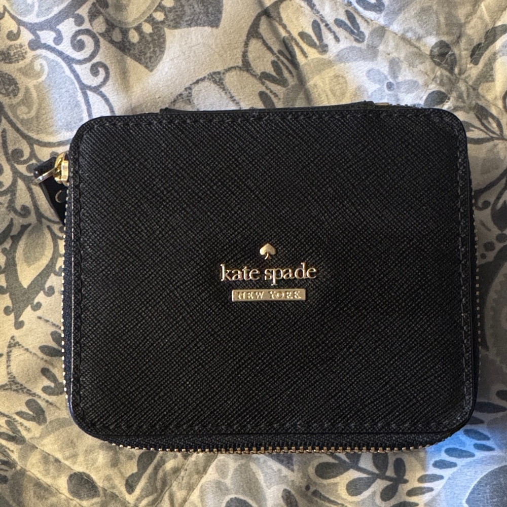 Kate Spade Black Compact travel jewelry box